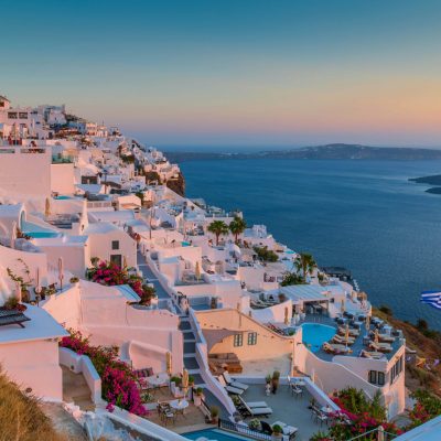 Tourism in Santorini, Greece